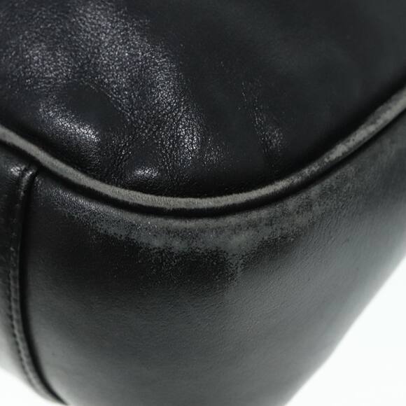 GUCCI Bamboo Hand Bag Leather Black Gold 001 1638 001 1638 - Picture 10 of 16